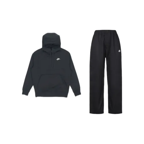 Nike Sportswear Club Casual Sportswear Men Set Black Top+Black Bottom