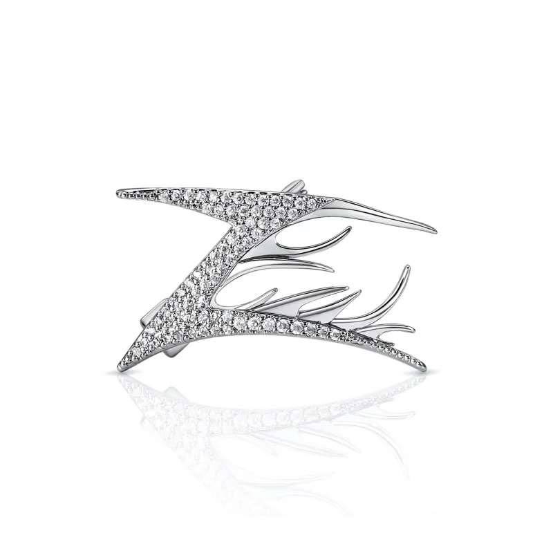 Zeroline Titanium Steel Brooches Unisex-0
