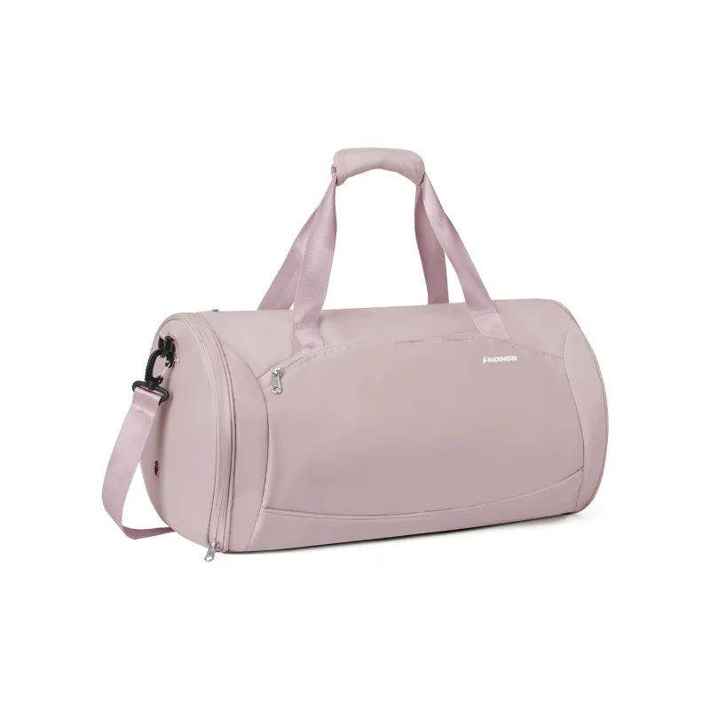 FINDINGS Fabric Gym Bag Large Size Unisex Black/Dark Brown/Pink Purple/Ecru-9