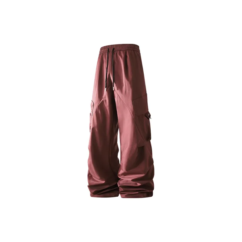Qnxeey Casual Pants Adjustable Hem Pants Unisex-15