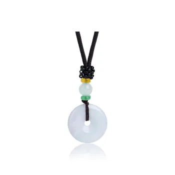 Zhen Hu Pavilion Bean Type Jadeite Pendants Unisex