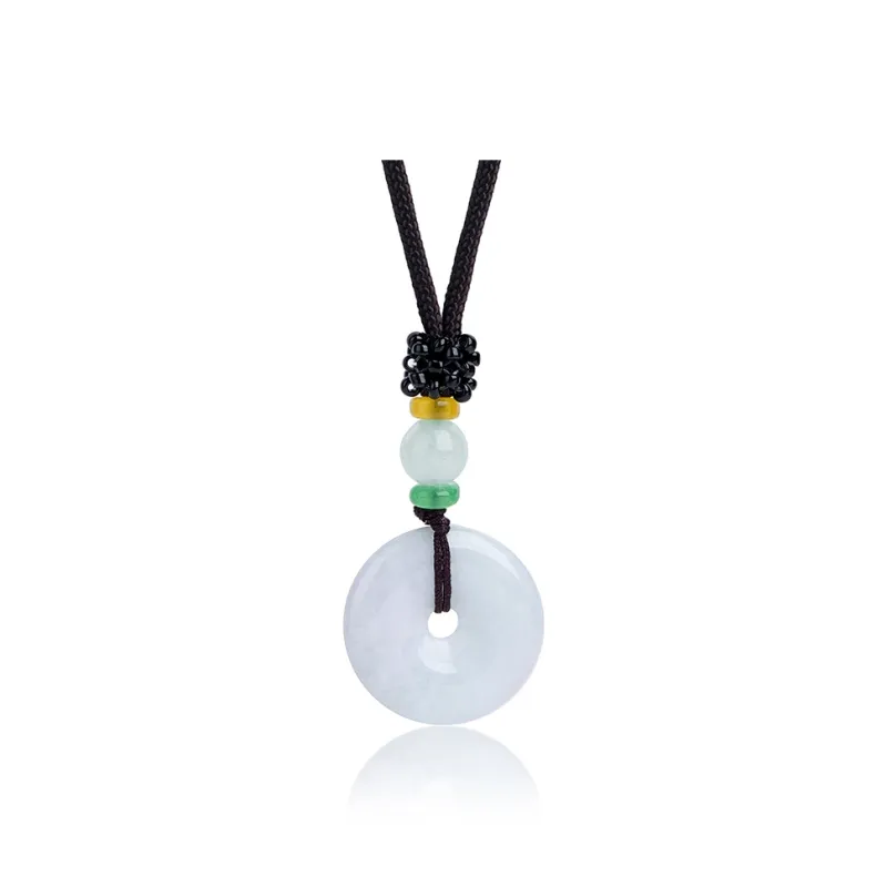 Zhen Hu Pavilion Bean Type Jadeite Pendants Unisex-0