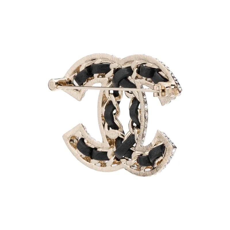 CHANEL Brooch Metal Brooches Women's Black-2