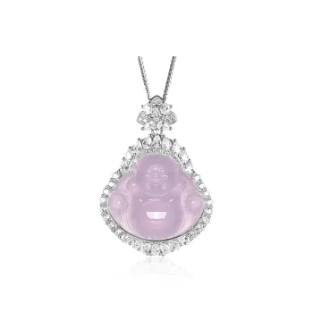Cuiya Golden Building Chalcedony Jade Necklaces Women's