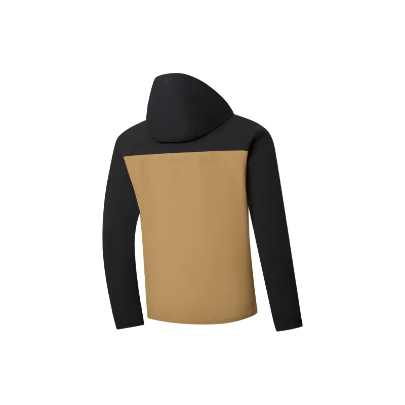 QIAODAN Mountain God Series Windbreaker Jackets Men Black/Congo-3