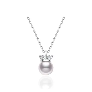 ME LUXE Pearl Pendant With Silver Chain Women's