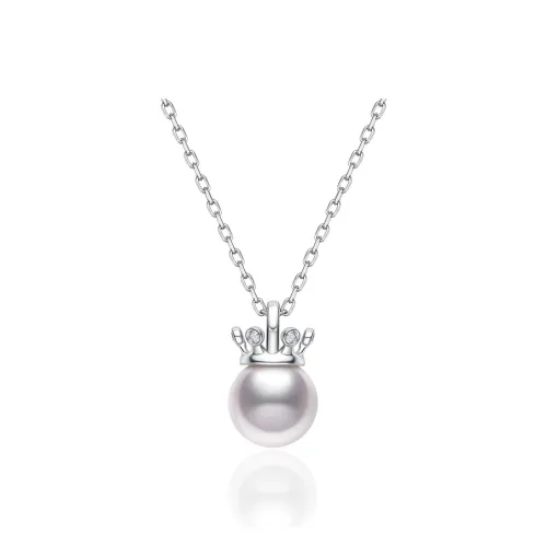 ME LUXE Pearl Pendant With Silver Chain Women's