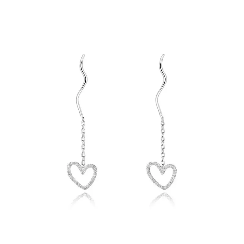 DJIN S925 Silver Drop Earrings Women's-0