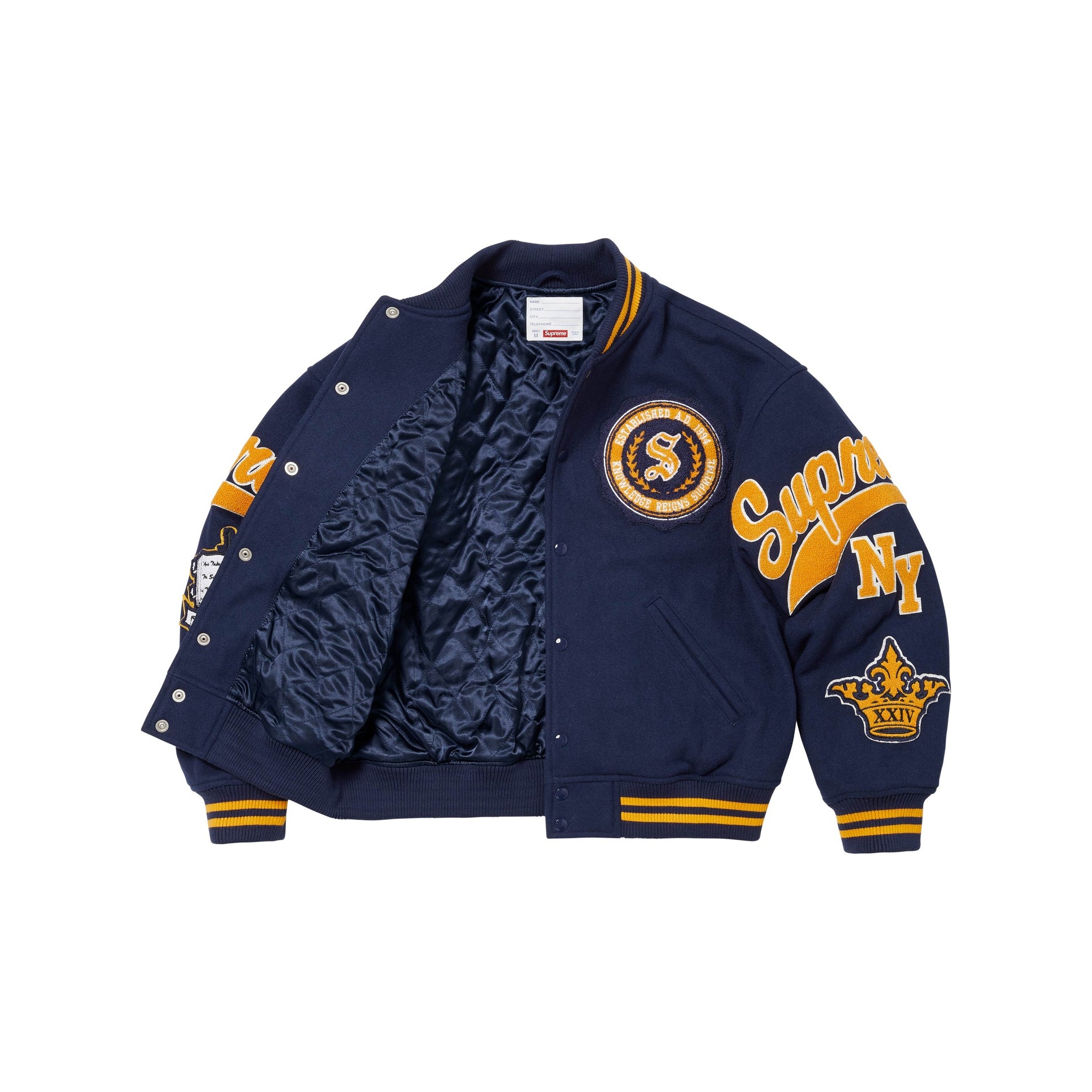 Supreme Veritas Varsity Jacket - POIZON