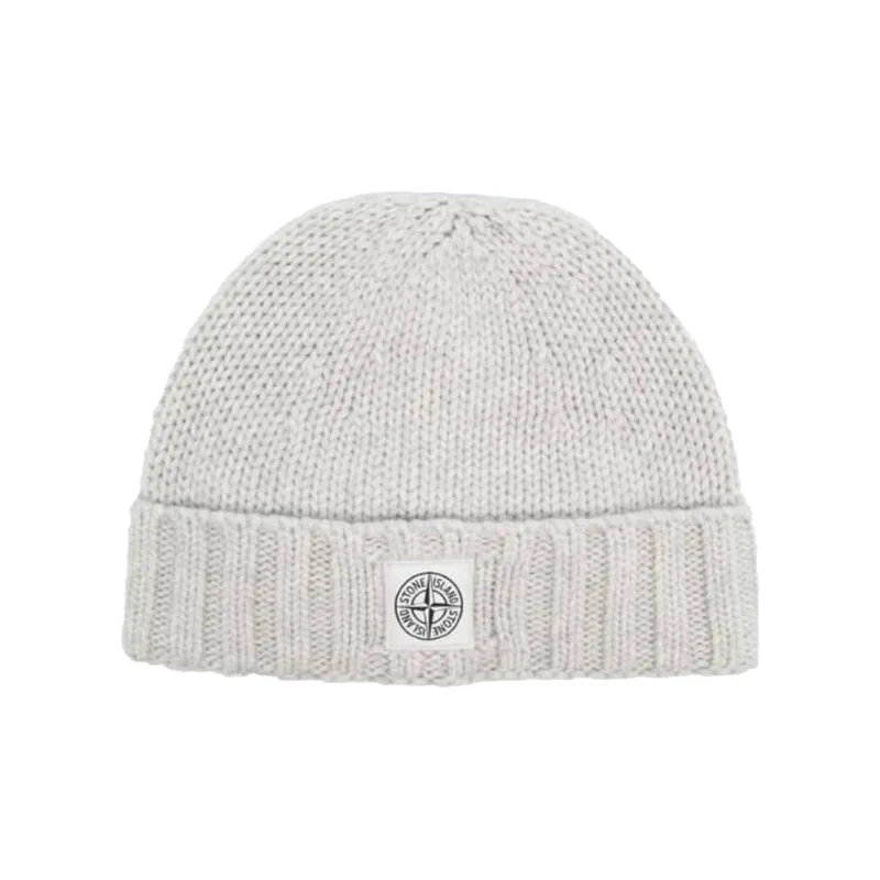 STONE ISLAND Wool Beanies Men's Gray-0