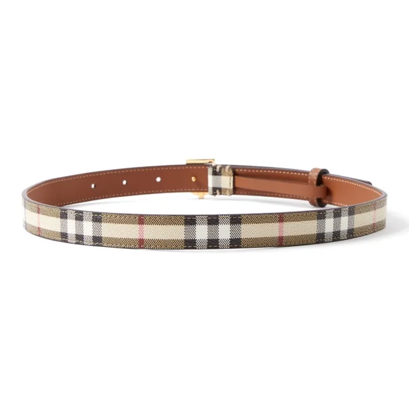 Burberry Tb Monogram plaque Checked Belt-1
