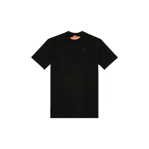 DIESEL T-Shirts Men Black/Orange