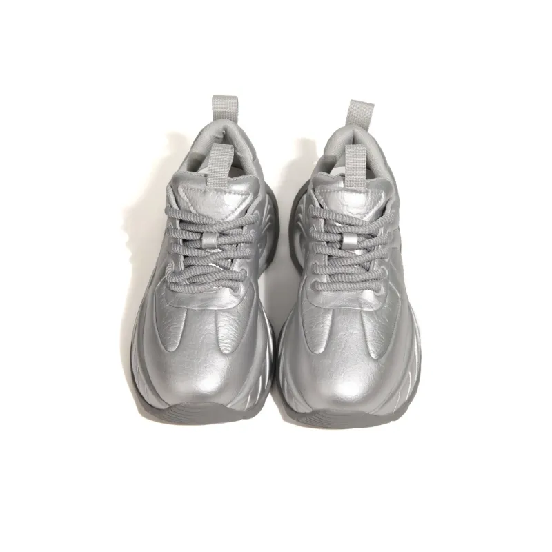 XIAOFAMIAO Wear Resistant Height Increasing Low Top Chunky Sneakers Women's-13