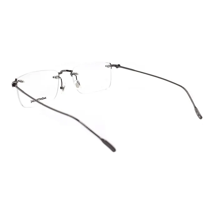 MONTBLANC Alloy Rectangular Optical Glasses Men's Gunmetal-2