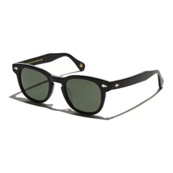 MOSCOT Acetate Irregular Shape Sunglasses Men's Black