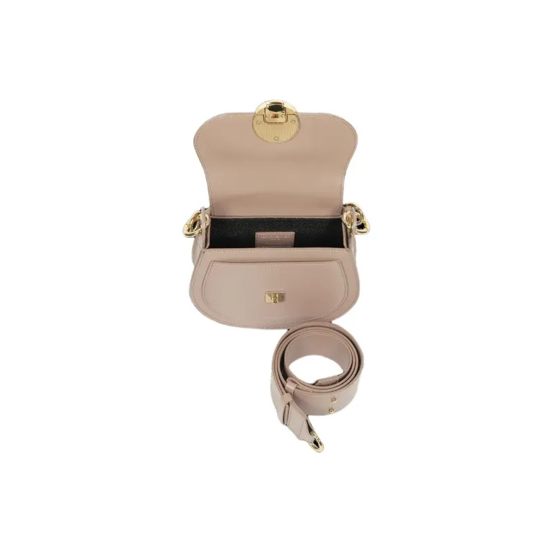 Le Parmentier Calfskin Saddle Bag Shoulder Bag Crossbody Bag Handbag Women's Nude-2
