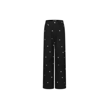 Three Quarters Casual Pants Women's Black