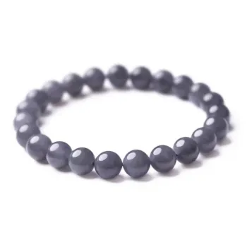 Lingxiang Yurun Hetian Jade Bracelets Unisex Smoky Purple
