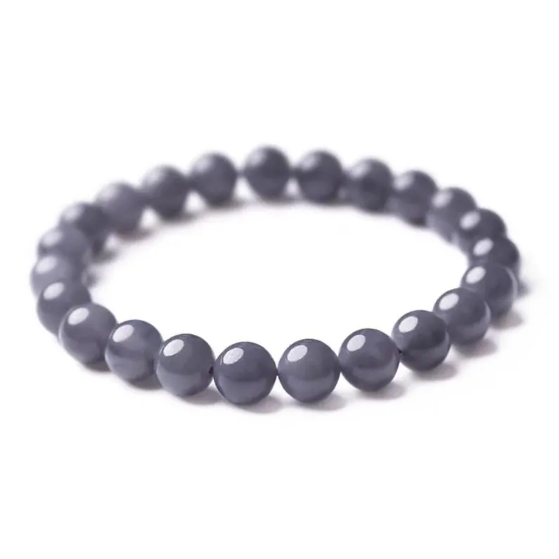 Lingxiang Yurun Hetian Jade Bracelets Unisex Smoky Purple-0