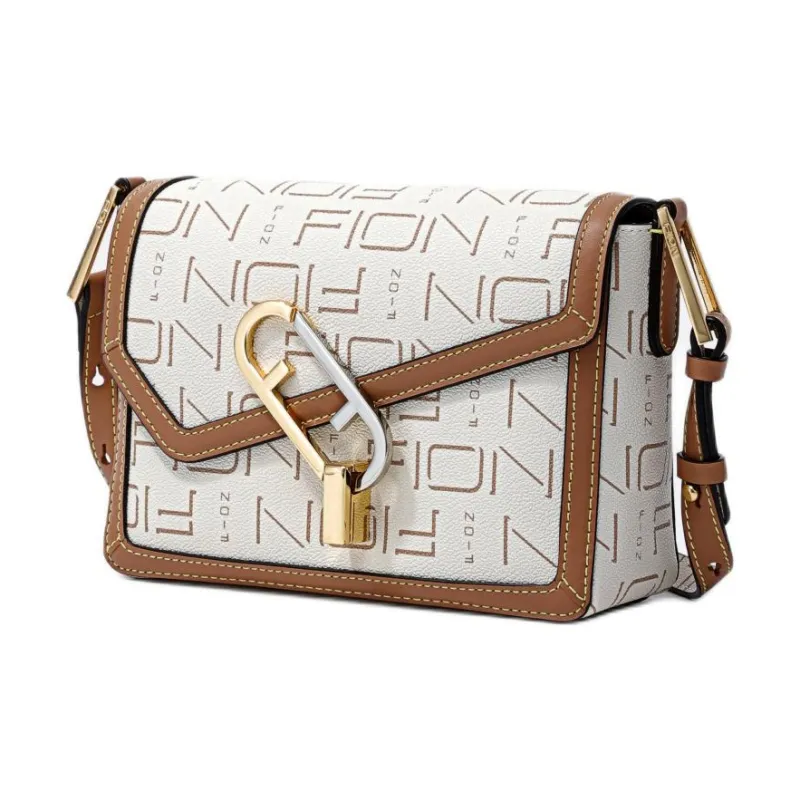 FION Canvas Coating/Metal Parts Shoulder Bag Women's Multicolor-10