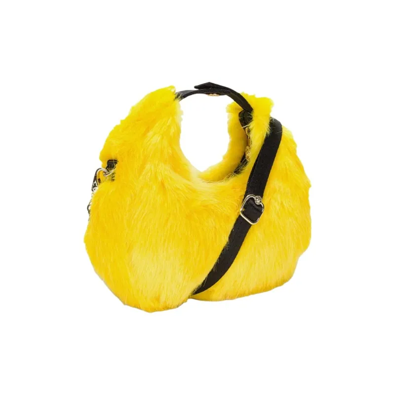 Kipling Minions, Collaboration Acrylic With Polyester Shoulder Bag, Crossbody Bag, Handbag Small Size Women's Yellow-2