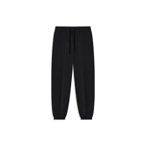 XTEP Little C Pants Knitted Sweatpants Women's Jet Black