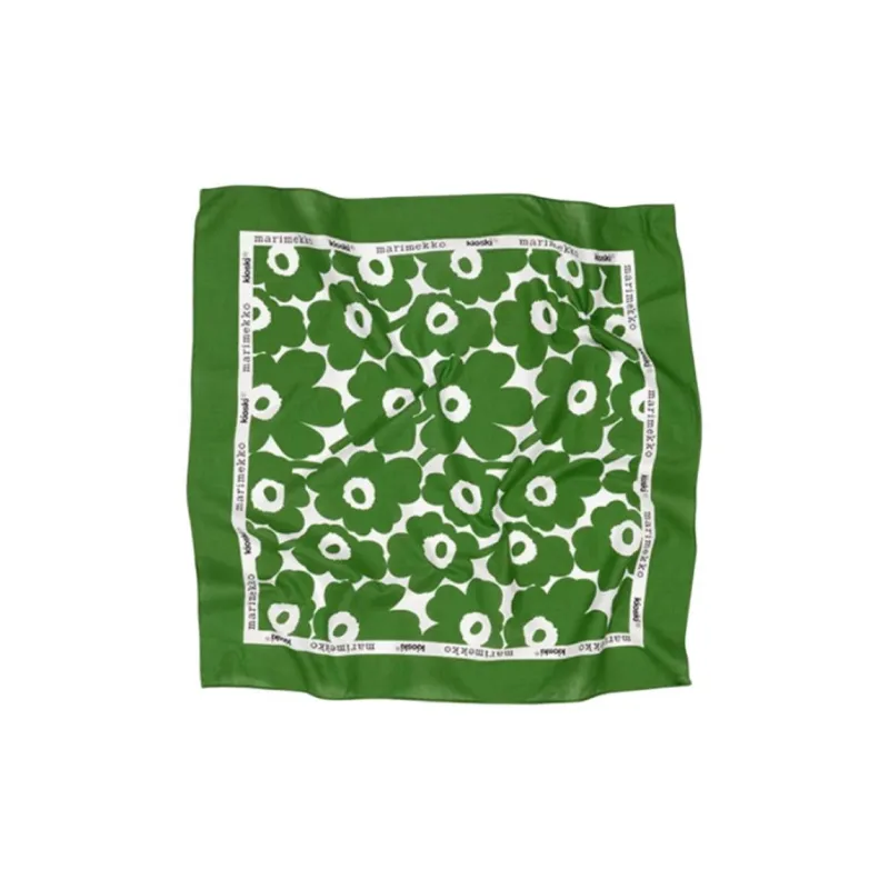 Marimekko Cotton Silk Scarves Men's Green-1