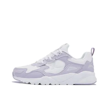 XTEP Anti Slip And Wear Resistant Lightweight Low Top Chunky Sneakers Women's White Purple