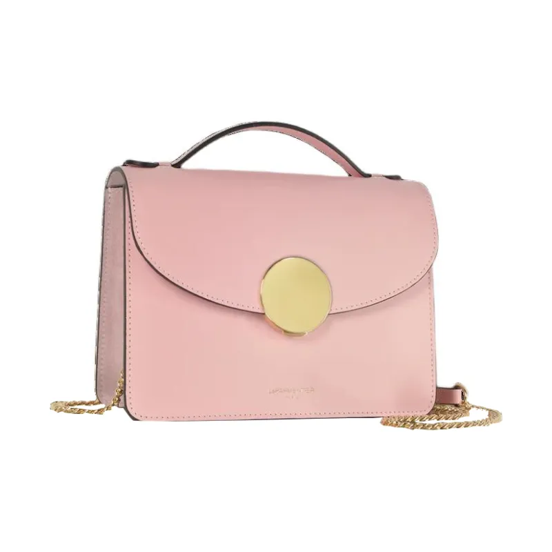 Le Parmentier Calfskin Portable Crossbody Bag, Shoulder Bag Women's Candy Pink-1