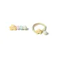 2 Pack (Star Laser Beads Hair Tie+Custard Stars Hair Clip)