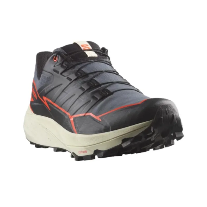 SALOMON Thundercross Anti Slip Wear Resistant Low Top Trail Running Running Shoes Men's Red Black-2