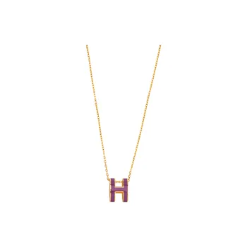 HERMES POP H Collection Metal Necklaces Women's Gold Chain