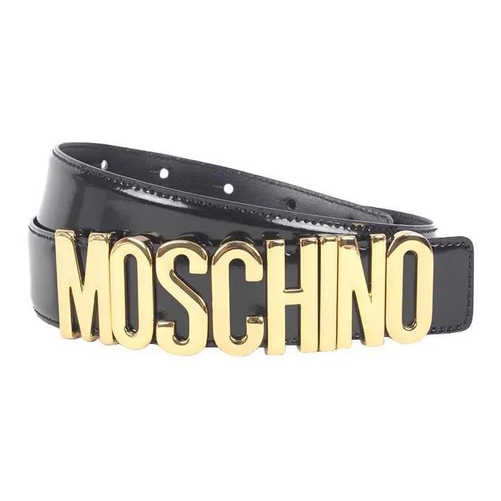 MOSCHINO Logo Plaque Belt-2