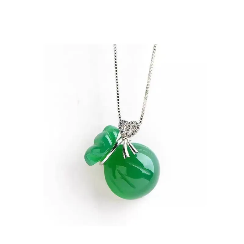 Gifts Chalcedony Jade Necklaces Unisex-0
