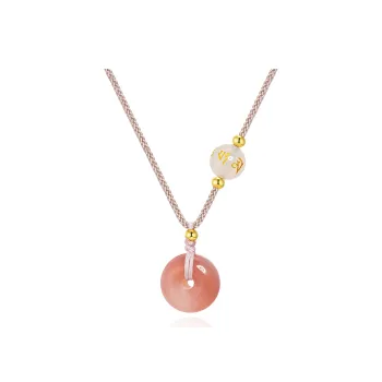 Far Mountain Joe Agate Jade Collarbone Chain Necklace Unisex