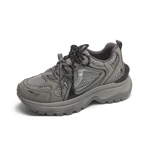 ANNAI Wear Resistant Height Increasing Low Top Chunky Sneakers Women's