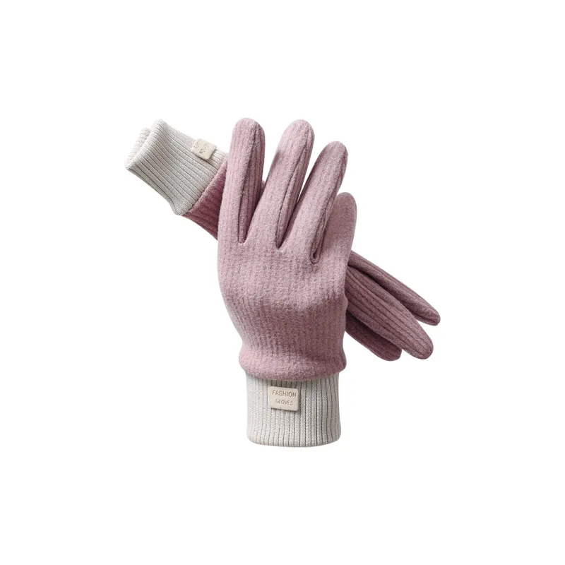 Shizhu Knitted Fabric Knit Gloves Women's-5