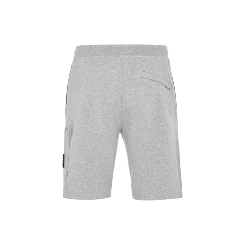 STONE ISLAND 64651 Cotton Fleece Garment Dyed Shorts-1