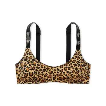 Victoria's Secret Very Sexy Shine Strap Scoop Bralette / Leopard Bra Women's Leopard Print