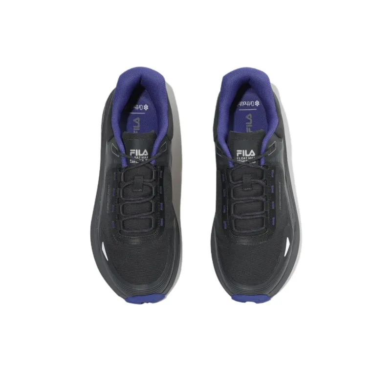 FILA Float Shock Absorbers With Slip Resistant Features Low Top Running Shoes Unisex Black-3