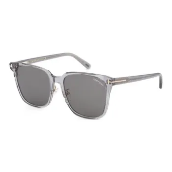 TOM FORD Plate And Metal Square Sunglasses Unisex Gray