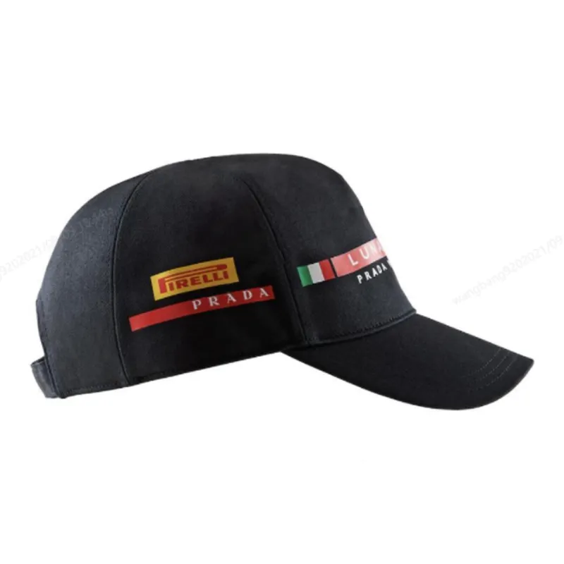 PRADA Street Style Peaked Cap Black-0