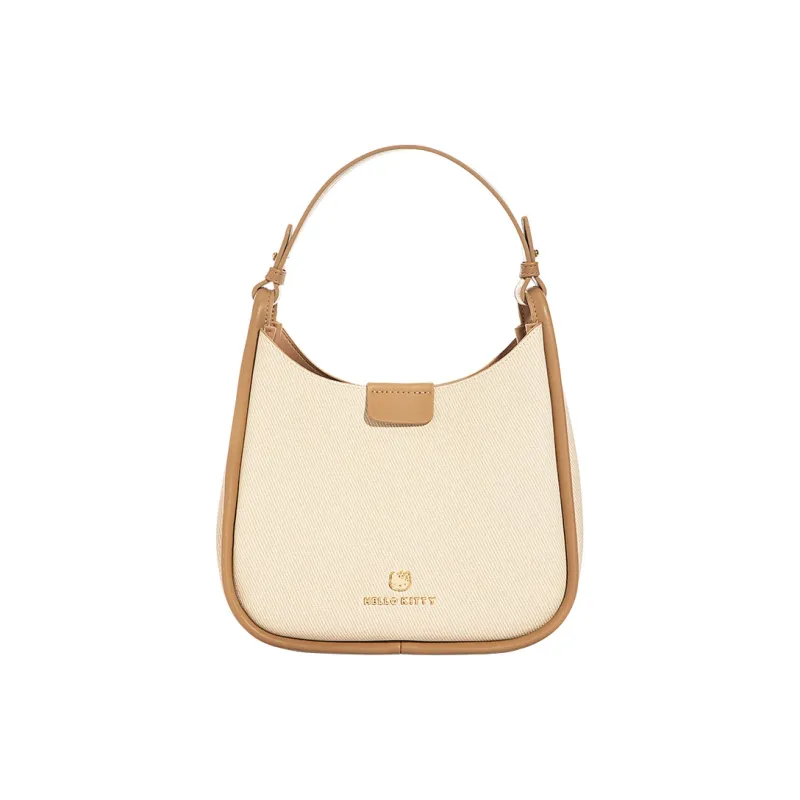 Sanrio Hello Kitty Synthetic Leather Bucket Bag, Shoulder Bag, Handbag Women's Khaki-1