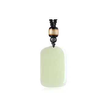 Cuiya Golden Building Hetian Jade Pendants Pale Greenish White Jade Unisex