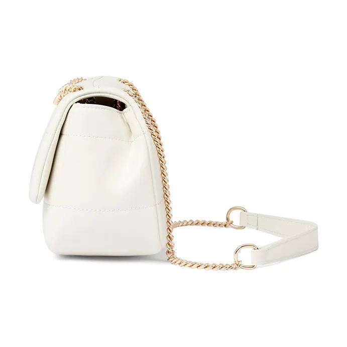 TUCANO Split Cow Leather With Synthetic Leather Shoulder Bag, Crossbody Bag Regular Women's Ecru-3