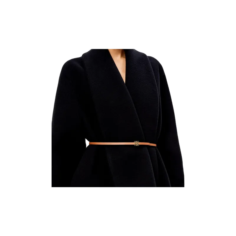 LOEWE Anagram Leather Belts Women's Tan-1
