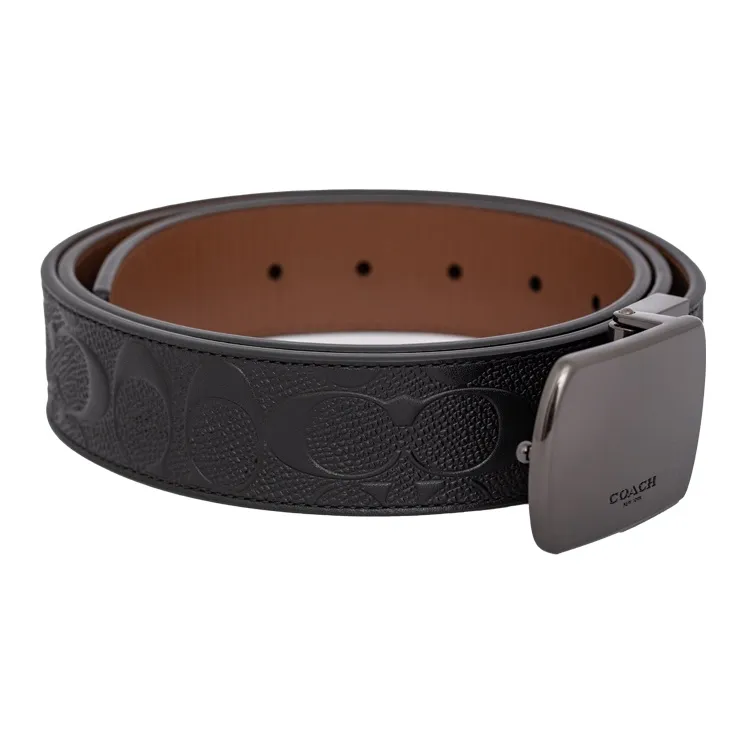COACH Plaque Buckle Cut To Size Reversible Belt-1