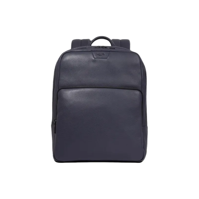LANCEL Grained Cow Leather Backpack Men's Marine Blue-0
