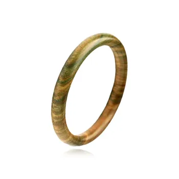 Fuxin Green Sandalwood Wooden Bracelet Unisex Green Sandalwood