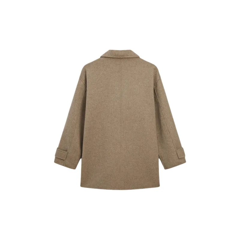 Massimo Dutti Coats Women's Camel-1